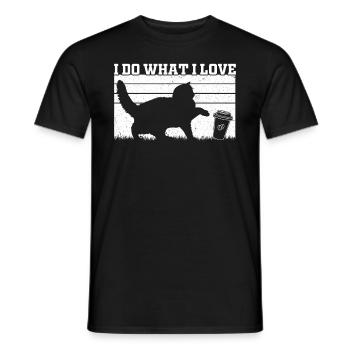 Propriétaire de chat Amoureux des chats Drôle de chat - T-shirt homme - noir - Devant - AI Model Male 178 light (178cm)