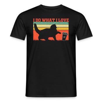 Propriétaire de chat Amoureux des chats Drôle de chat - T-shirt homme - noir - Devant - AI Model Male 178 light (178cm)
