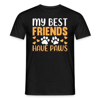 Propriétaires de chiens et de chats - Mes meilleurs amis h - T-shirt homme - noir - Devant - AI Model Male 178 light (178cm)
