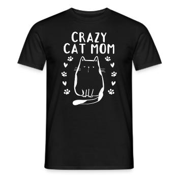 Chat Maman Drôle Chat Amoureux des chats - Verrück - T-shirt homme - noir - Devant - AI Model Male 178 light (178cm)
