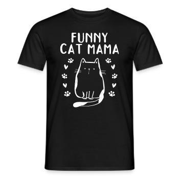 Katze Mama Niedliche Katze Liebhaber Katze Mama - - Männer T-Shirt - Schwarz - Vorne - AI Model Male 178 light (178cm)