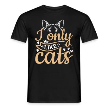 Katzenbesitzer Niedlicher Katzenliebhaber - Männer T-Shirt - Schwarz - Vorne - AI Model Male 178 light (178cm)