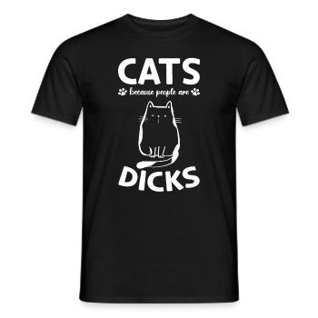 Katzen Weil Menschen Schwänze sind Ich Katzenbesit - Männer T-Shirt - Schwarz - Vorne - AI Model Male 178 light (178cm)