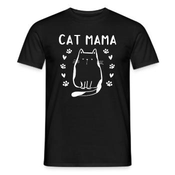 Katze Mama Niedliche Katze Liebhaber Katze Mama I - Männer T-Shirt - Schwarz - Vorne - AI Model Male 178 light (178cm)