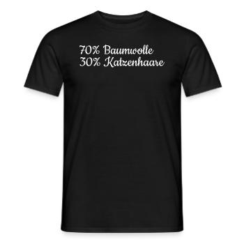 Katzenbesitzer 70% Baumwolle 30% Katzenhaare - Männer T-Shirt - Schwarz - Vorne - AI Model Male 178 light (178cm)