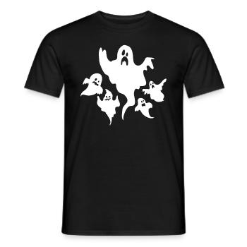 Ghost Halloween Funny Halloween Ghosts - Men's T-Shirt - black - Front - AI Model Male 178 light (178cm)