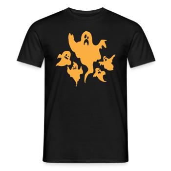 Funny Halloween Ghost Halloween Ghost - Men's T-Shirt - black - Front - AI Model Male 178 light (178cm)