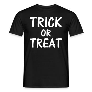 Astuce d’idées d’Halloween ou discussion d’Halloween aigre - T-shirt homme - noir - Devant - AI Model Male 178 light (178cm)
