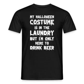Mon costume d’Halloween est dans la lessive, mais je - T-shirt homme - noir - Devant - AI Model Male 178 light (178cm)