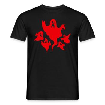 Fête d’Halloween Halloween Fantômes I Drôle Hal - T-shirt homme - noir - Devant - AI Model Male 178 light (178cm)