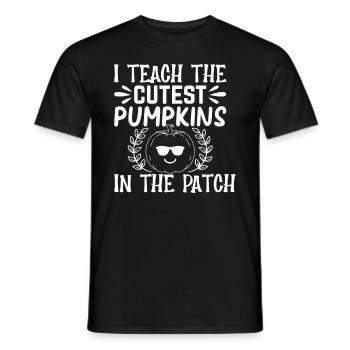 J’enseigne les citrouilles les plus mignonnes du patch - T-shirt homme - noir - Devant - AI Model Male 178 light (178cm)