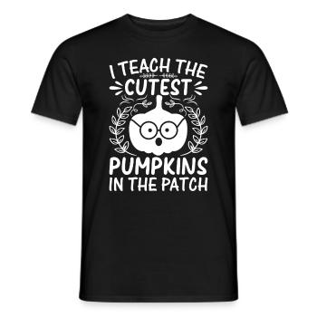 J’enseigne les citrouilles les plus mignonnes du patch - T-shirt homme - noir - Devant - AI Model Male 178 light (178cm)
