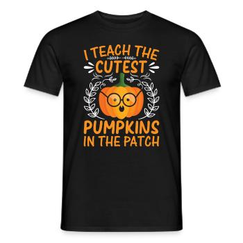 Halloween Teacher I Teach The Cutest Pumpkins in T - Männer T-Shirt - Schwarz - Vorne - AI Model Male 178 light (178cm)