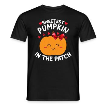 Halloween Sweet Pumpkin I Citrouille la plus douce de la famille - T-shirt homme - noir - Devant - AI Model Male 178 light (178cm)