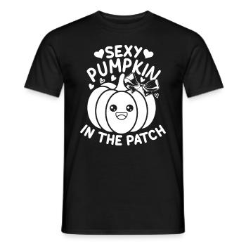 Halloween Sexy Pumpkin I Citrouille Sexy en Patch - T-shirt homme - noir - Devant - AI Model Male 178 light (178cm)