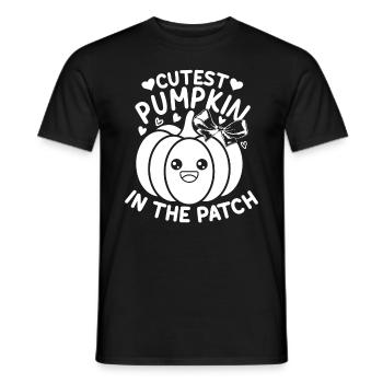 Halloween Pumpkin I Cutest Pumpkin In The Family - Men's T-Shirt - black - Front - AI Model Male 178 light (178cm)