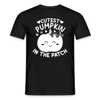 Cutest Pumpkin In The Family - Halloween Pumpkin - Men's T-Shirt - black - Front - AI Model Male 178 light (178cm)