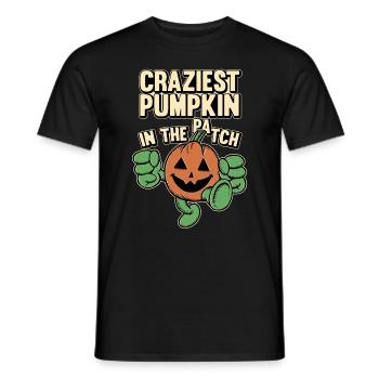 Craziest Pumpkin In The Patch - Halloween Pumpkin - Men's T-Shirt - black - Front - AI Model Male 178 light (178cm)