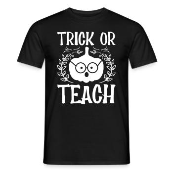 Trick Or Teach School Teacher Halloween Pumpkin - Männer T-Shirt - Schwarz - Vorne - AI Model Male 178 light (178cm)