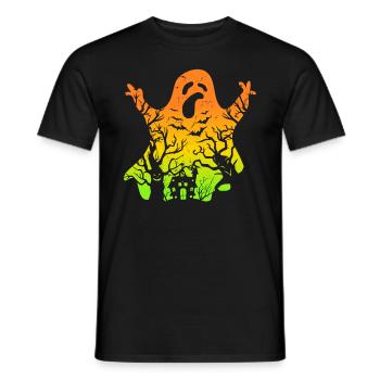 Ghost Halloween Ghost Halloween Spooky Halloween G - Men's T-Shirt - black - Front - AI Model Male 178 light (178cm)