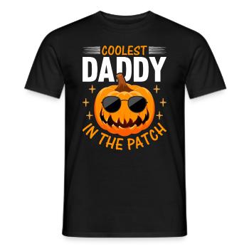 Halloween Coolest Daddy in the Patch I Daddy Pumpk - Men's T-Shirt - black - Front - AI Model Male 178 light (178cm)