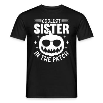 Halloween Coolest Sister dans le Patch I Pumpkin Si - T-shirt homme - noir - Devant - AI Model Male 178 light (178cm)