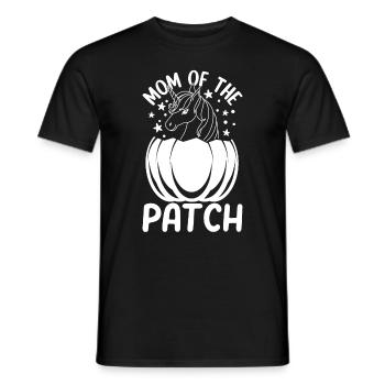 Halloween Mom of the Patch I Halloween Unicorn Mam - Men's T-Shirt - black - Front - AI Model Male 178 light (178cm)