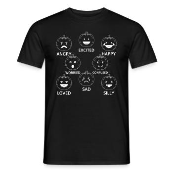 Halloween Pumpkin Emotion Funny Halloween Pumpkins - Men's T-Shirt - black - Front - AI Model Male 178 light (178cm)