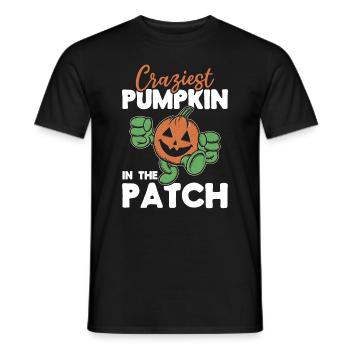 Halloween Craziest Pumpkin Dans Le Patch I Hallowee - T-shirt homme - noir - Devant - AI Model Male 178 light (178cm)