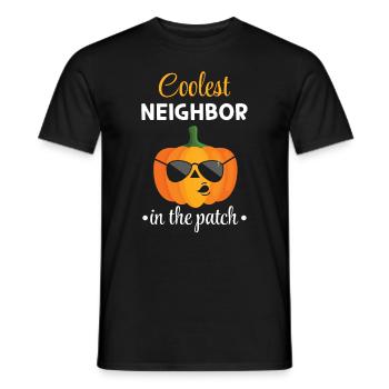Halloween Coolest Neighbor In The Patch I Neighbor - Men's T-Shirt - black - Front - AI Model Male 178 light (178cm)
