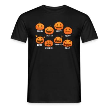 Halloween Pumpkin Party I Funny Halloween Pumpkins - Men's T-Shirt - black - Front - AI Model Male 178 light (178cm)