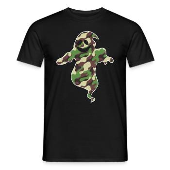 Halloween Ghost Camouflage Flag Ghost - Männer T-Shirt - Schwarz - Vorne - AI Model Male 178 light (178cm)