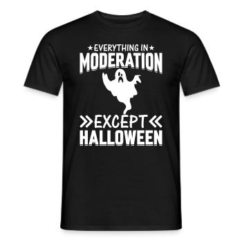 Halloween - Everything In Moderation Except Hallow - Männer T-Shirt - Schwarz - Vorne - AI Model Male 178 light (178cm)