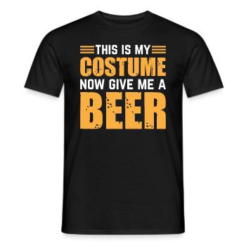 This Is My Costume Now Give Me A Beer I Halloween - Men's T-Shirt - black - Front - AI Model Male 178 light (178cm)