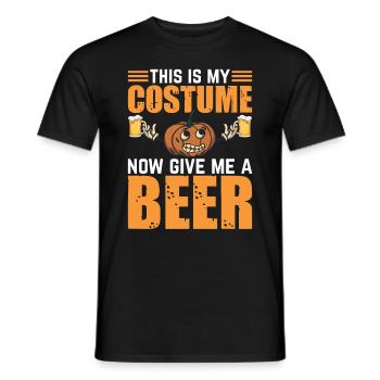 This Is My Costume Now Give Me A Beer I Halloween - Men's T-Shirt - black - Front - AI Model Male 178 light (178cm)