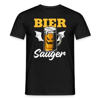 Halloween Bier Sauger I Halloween Bier Vampir - Männer T-Shirt - Schwarz - Vorne - AI Model Male 178 light (178cm)