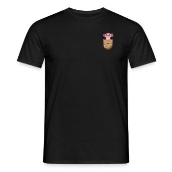 Axolotl Lover Axolotl Poche Poitrine Kawaii Axolotl - T-shirt homme - noir - Devant - AI Model Male 178 light (178cm)