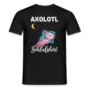 Axolotl Schlafshirt Axolotl Kawaii Cute Axolotl - Männer T-Shirt - Schwarz - Vorne - AI Model Male 178 light (178cm)