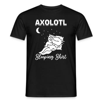 Axolotl Chemise de couchage Axolotl Kawaii Axolotl - T-shirt homme - noir - Devant - AI Model Male 178 light (178cm)