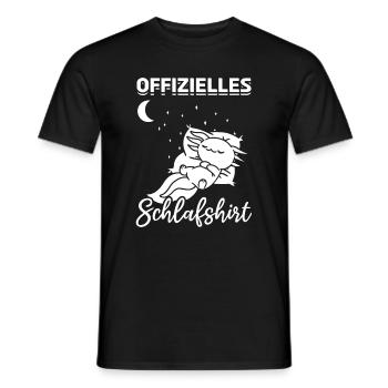 Offizielles Axolotl Schlafshirt Cute Axolotl Lover - Männer T-Shirt - Schwarz - Vorne - AI Model Male 178 light (178cm)