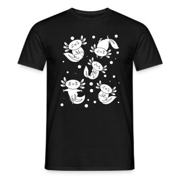 Axolotl Beaucoup d’Axolotls MignonS Axolotls - T-shirt homme - noir - Devant - AI Model Male 178 light (178cm)