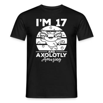 Axolotl I'm 17 And Axolotly Amazing - Axolotl - Men's T-Shirt - black - Front - AI Model Male 178 light (178cm)