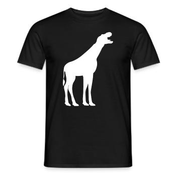 Giraffe Dinosaur Giraffe With Dino Head - Funny Gi - Men's T-Shirt - black - Front - AI Model Male 178 light (178cm)