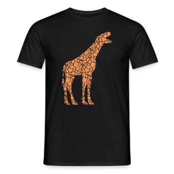 Funny Giraffe Dinosaur Giraffe With Dino Head Funn - Men's T-Shirt - black - Front - AI Model Male 178 light (178cm)