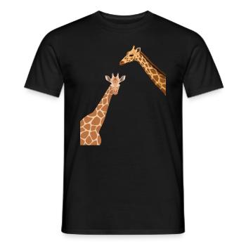 Giraffe Lover Zoo Giraffes - Men's T-Shirt - black - Front - AI Model Male 178 light (178cm)