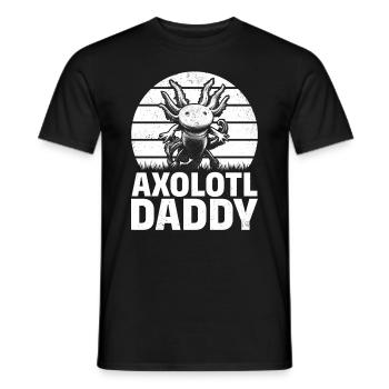 Axolotl Papa Axolotl Kawaii Axolotl Amoureux - T-shirt homme - noir - Devant - AI Model Male 178 light (178cm)