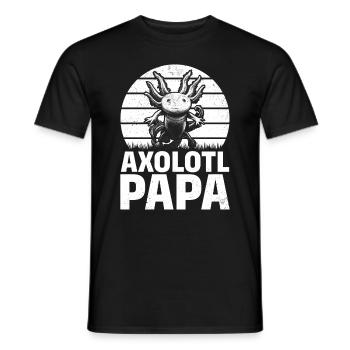 Axolotl Papa Kawaii Axolotl Lover Axolotl Papa - Men's T-Shirt - black - Front - AI Model Male 178 light (178cm)