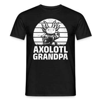 Axolotl Grandpa Axolotl Kawaii Axolotl Lover - Men's T-Shirt - black - Front - AI Model Male 178 light (178cm)