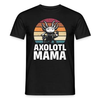 Axolotl Cute Axolotl Mama Kawaii Axolotl Mama - Men's T-Shirt - black - Front - AI Model Male 178 light (178cm)