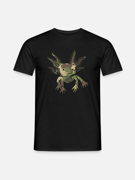 Axolotl Camouflage Flag Axolotl - Männer T-Shirt - Schwarz